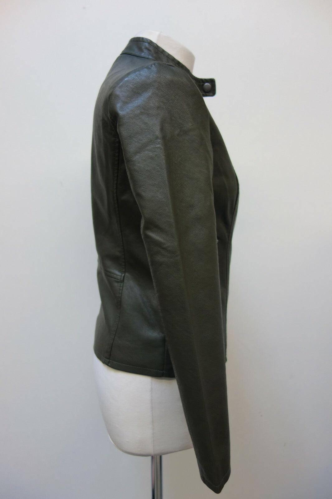 EK0637 Damen Kunstleder Jacke von Only, dunkelgrün, 343