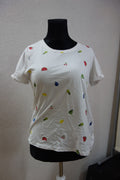 EK2164 Damen T-Shirt von Mona, Weiß mit Früchtemuster, Gr: 440