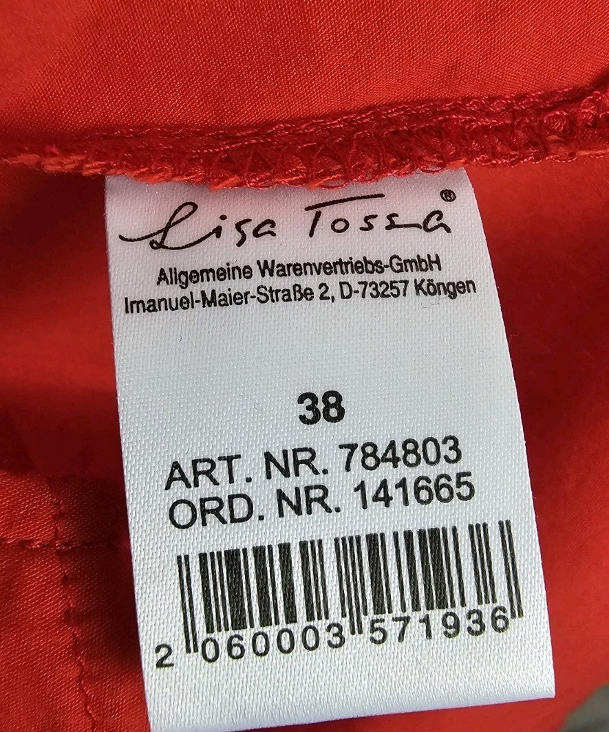 EK9668 Damen Bluse von Lisa Tossa, rot, Gr.383