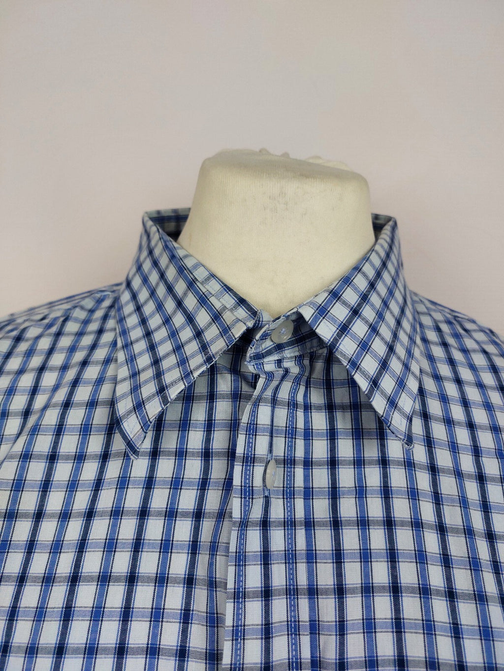 EK5162 Blau-kariertes Hemd von Casino für Herren, Gr. 522