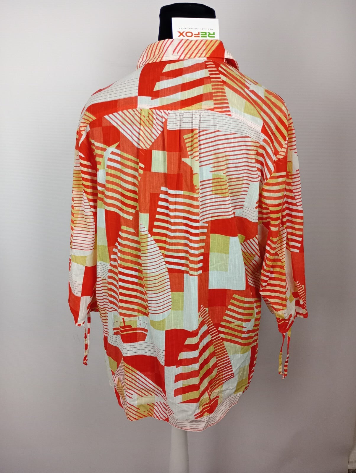EK5117 Damen Bluse von Finnkarelia, rot/beige/weiß, Gr. 464