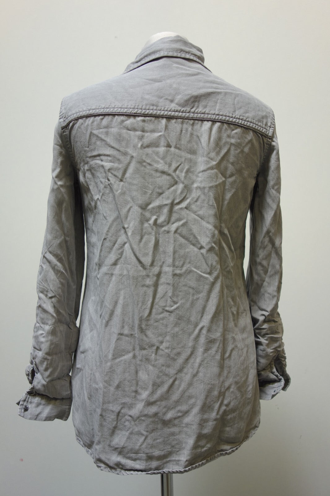 EK1116 Damen Bluse von Zara Basic, grau, Gr. XS4