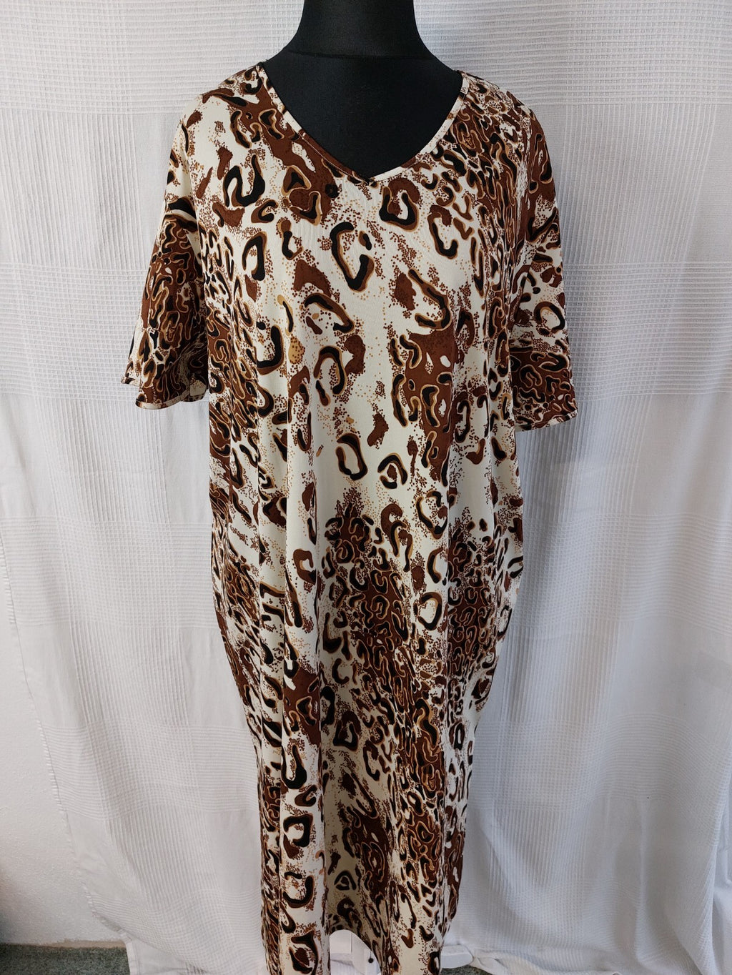 EK4262 Damen Kleid, beige-braun, Gr. L0