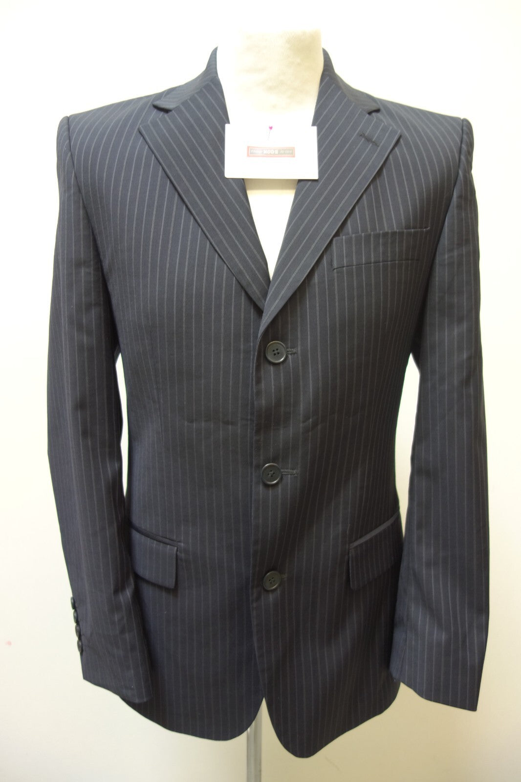 EK3816 Herren Jackett von Zara Man, schwarz mit Streifen, Gr. 460