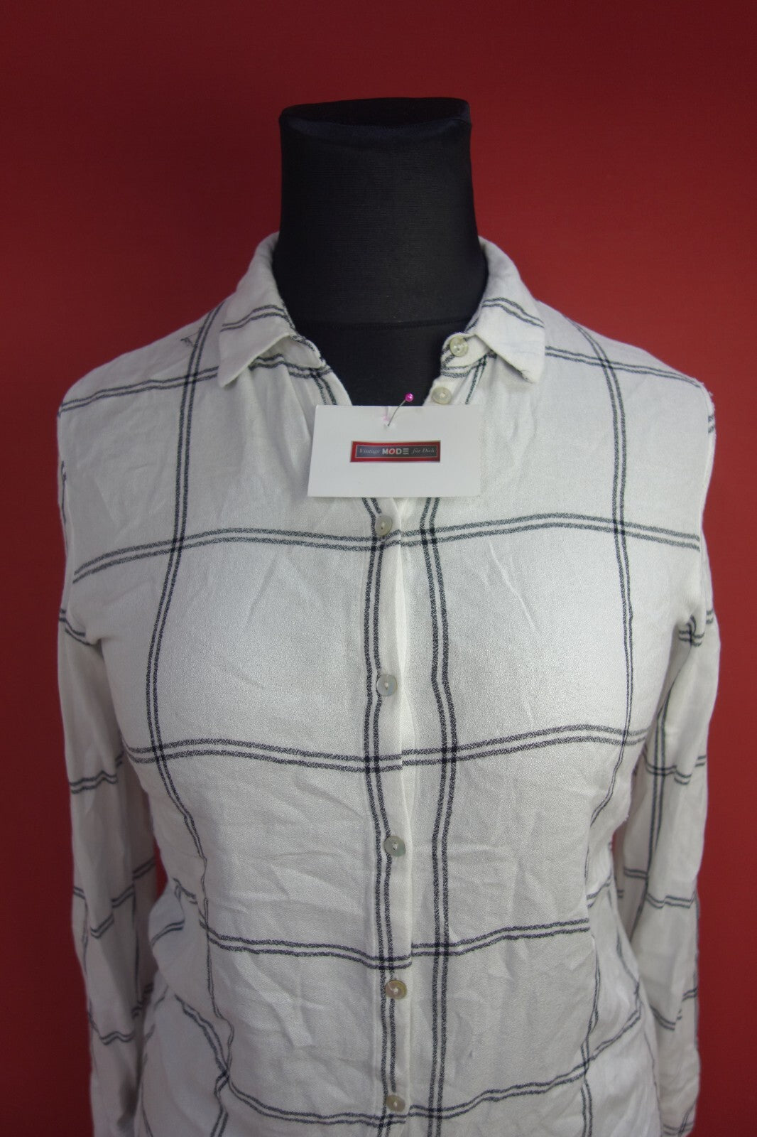 EK3961 Damen Bluse von Street One, weiß kariert, Gr. 381
