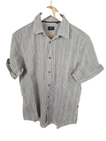 EK8293 Herren Hemd Mex Kurarm Grau Gestreift Gr.L0
