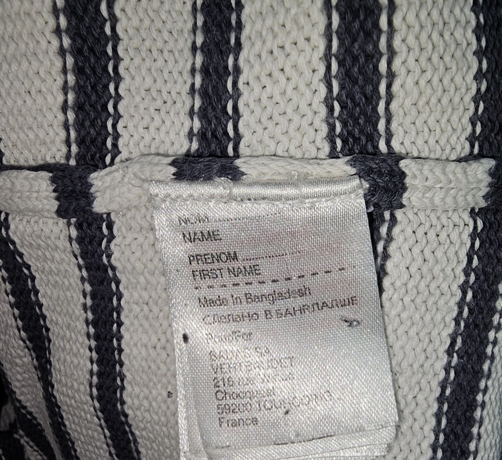 EK7613 Mädchen Kleid von Vertbaudet, Mehrfarbig, Gestreift, Gr.1263