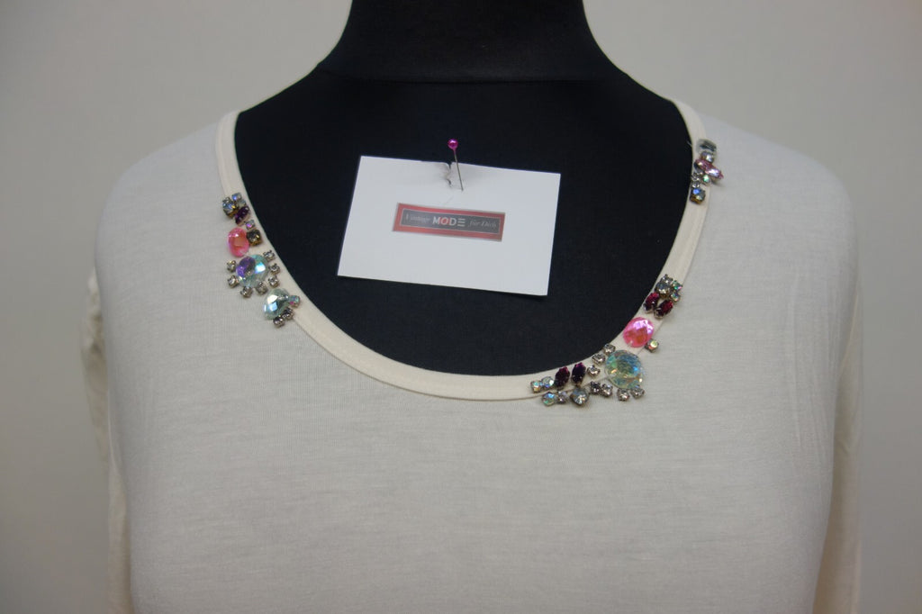 EK2623 Damen Oberteil von Himmelblau Größe 48 Beige1