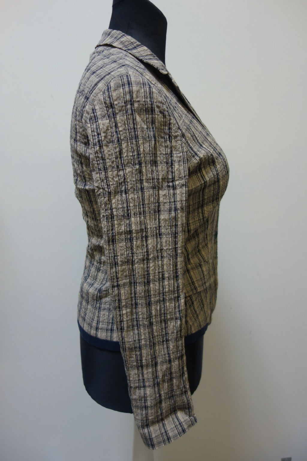EK0948 Betty Barclay Blazer kariert, Gr 40  braun beige schwarz unterfüttert3