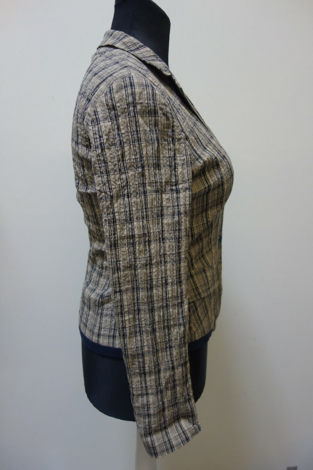 EK0948 Betty Barclay Blazer kariert, Gr 40  braun beige schwarz unterfüttert3