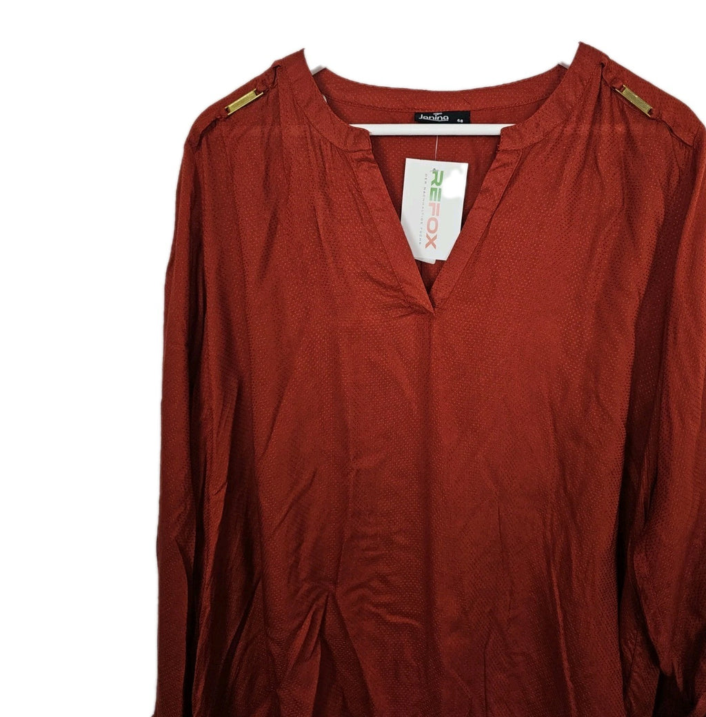 EK9058 Damen Bluse von Janina, Rot-Orange, Gr. 461