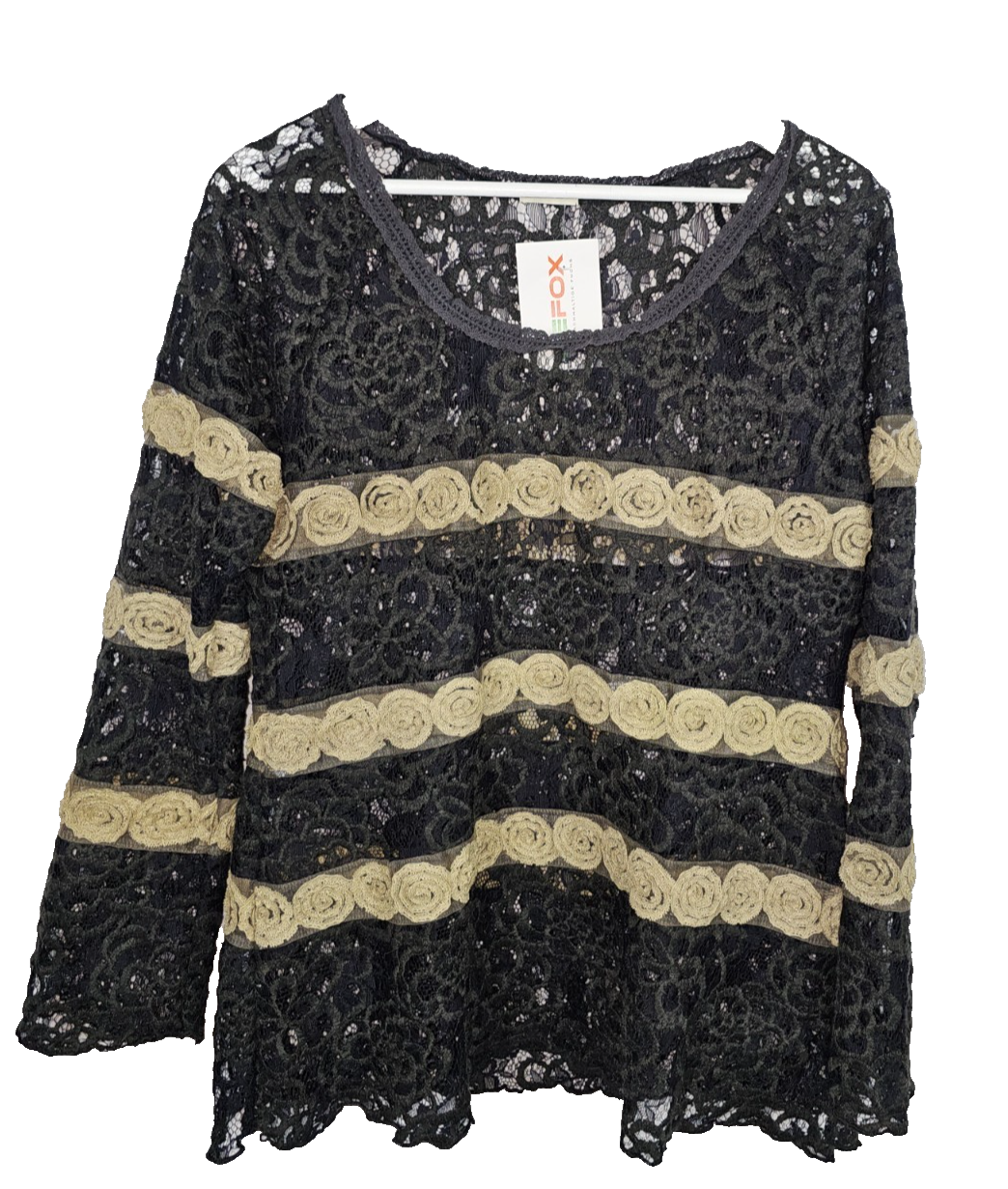 EK7811 Damen Bluse von Oontainer, schwarz, Gr.L0