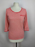 EK4017 Damen Pullover von Only, rosa/weiß gestreift, Gr. S0
