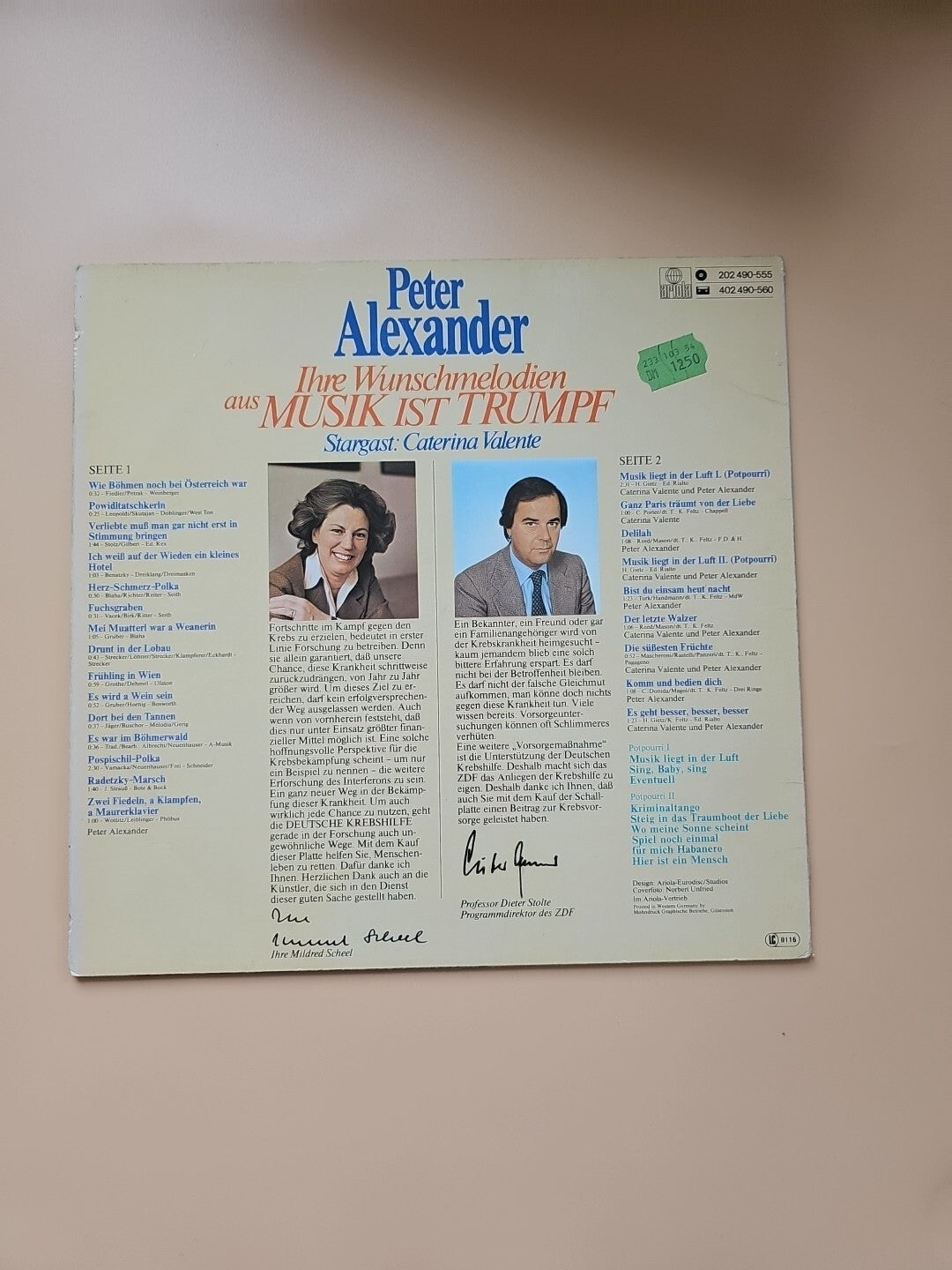 Peter Alexander Ihre Wunschmelodien Aus Musik Ist Trumpf Vinyl LP Gebraucht 2691