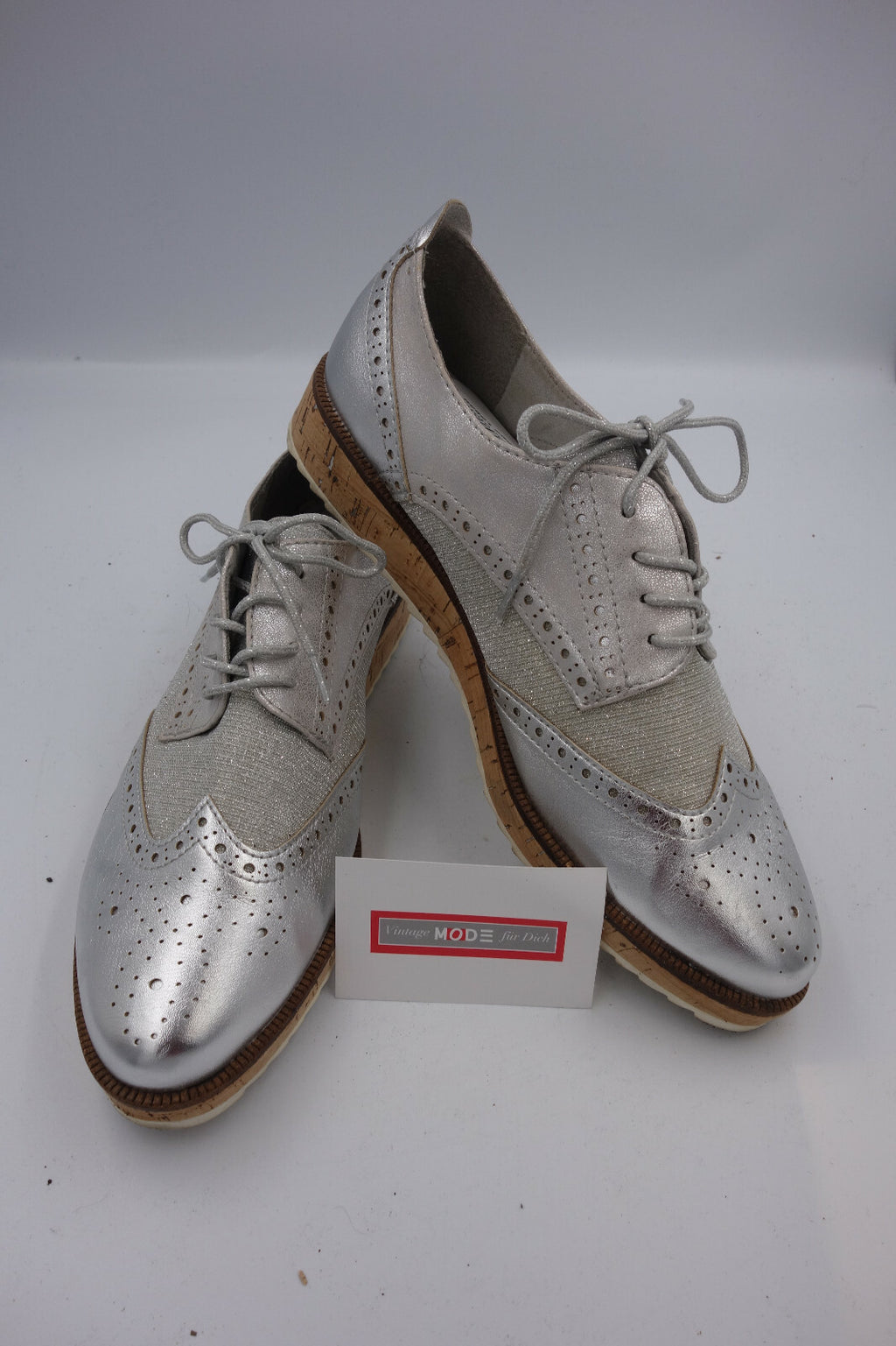 ES0448 Damen Halbschuhe von Marco Tozzi, silber, 410