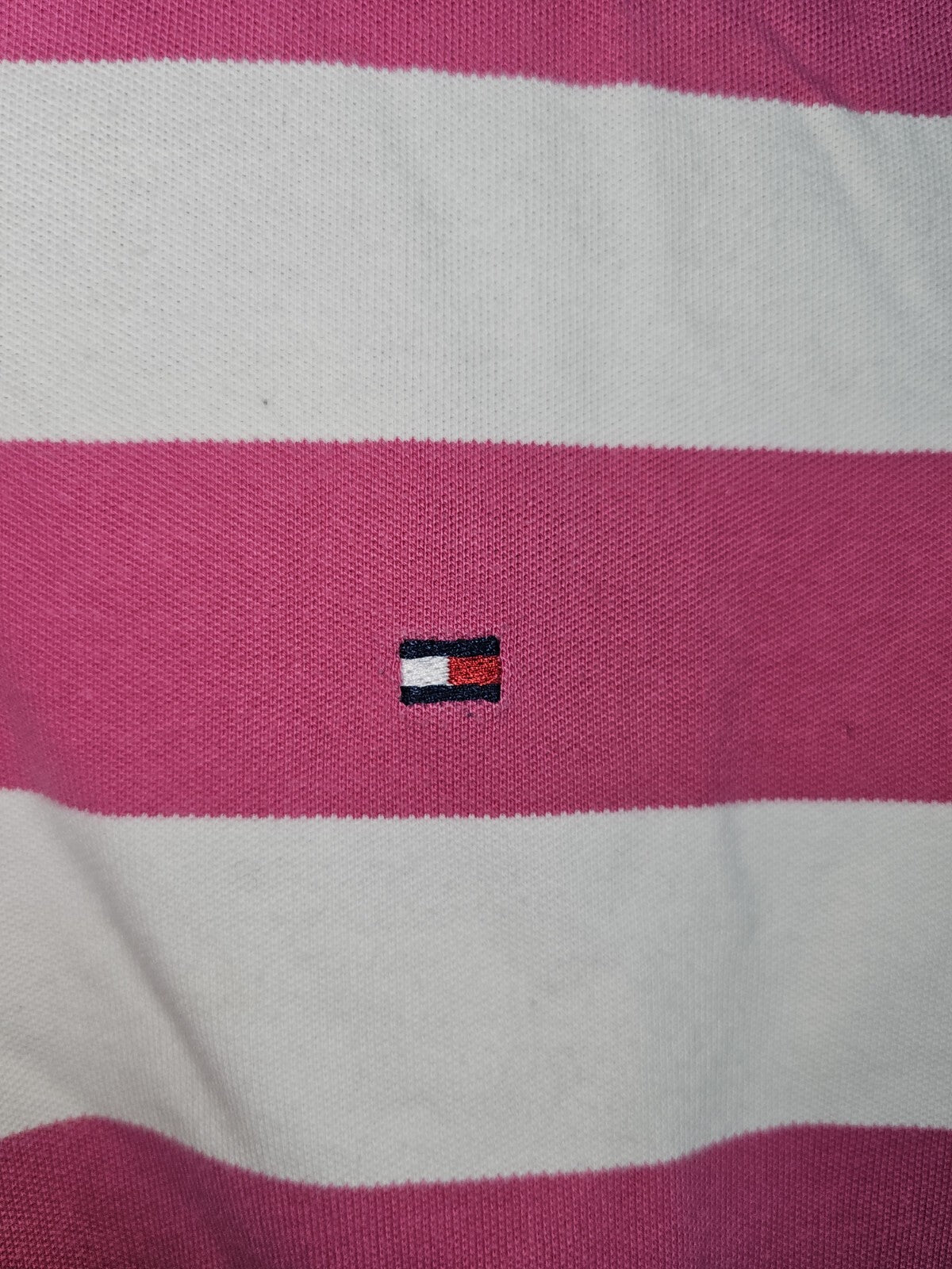 EK6824 Damen Tshirt von Tommy Hilfiger, pink-weiß, Gr.S1