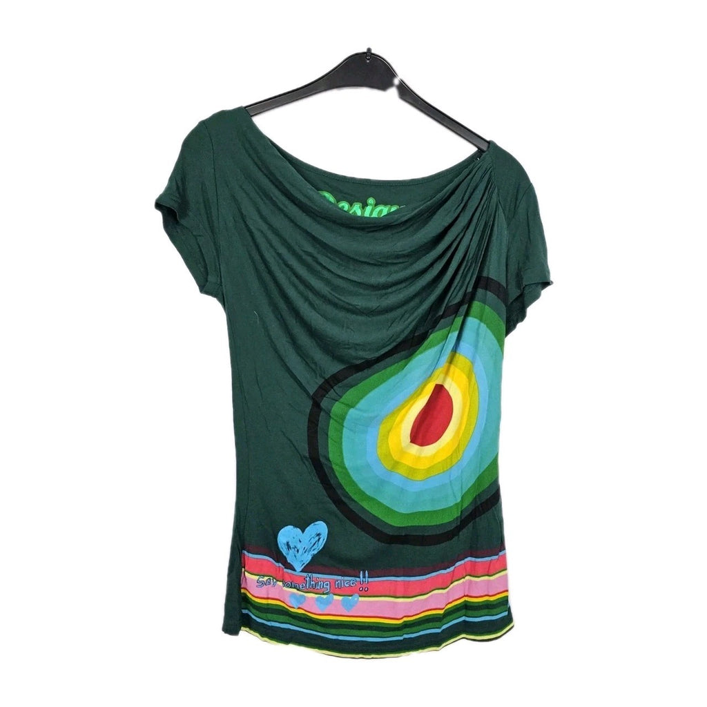 EK10673 Damen T-Shirt von Desigual, Grün, Gr. L0