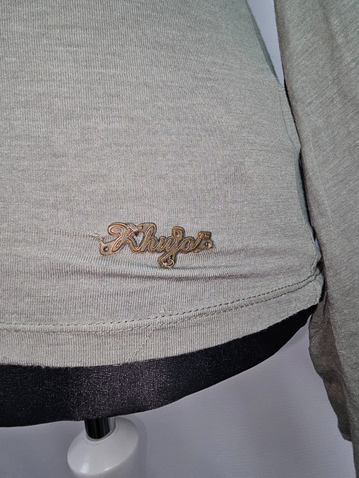 EK0029 Damen Langarmshirt von Khujo, grün, Gr.M1