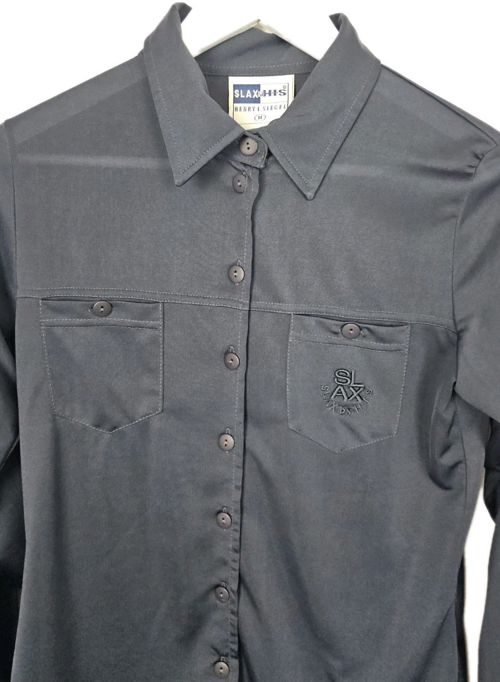 EK9005 Damen Bluse von Slax His, grau, Gr.M1