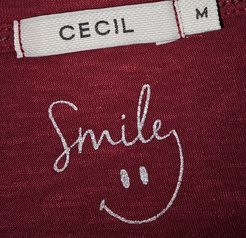 EK9976 Damen T-Shirt von Cecil, bordeauxrot, Gr.M2