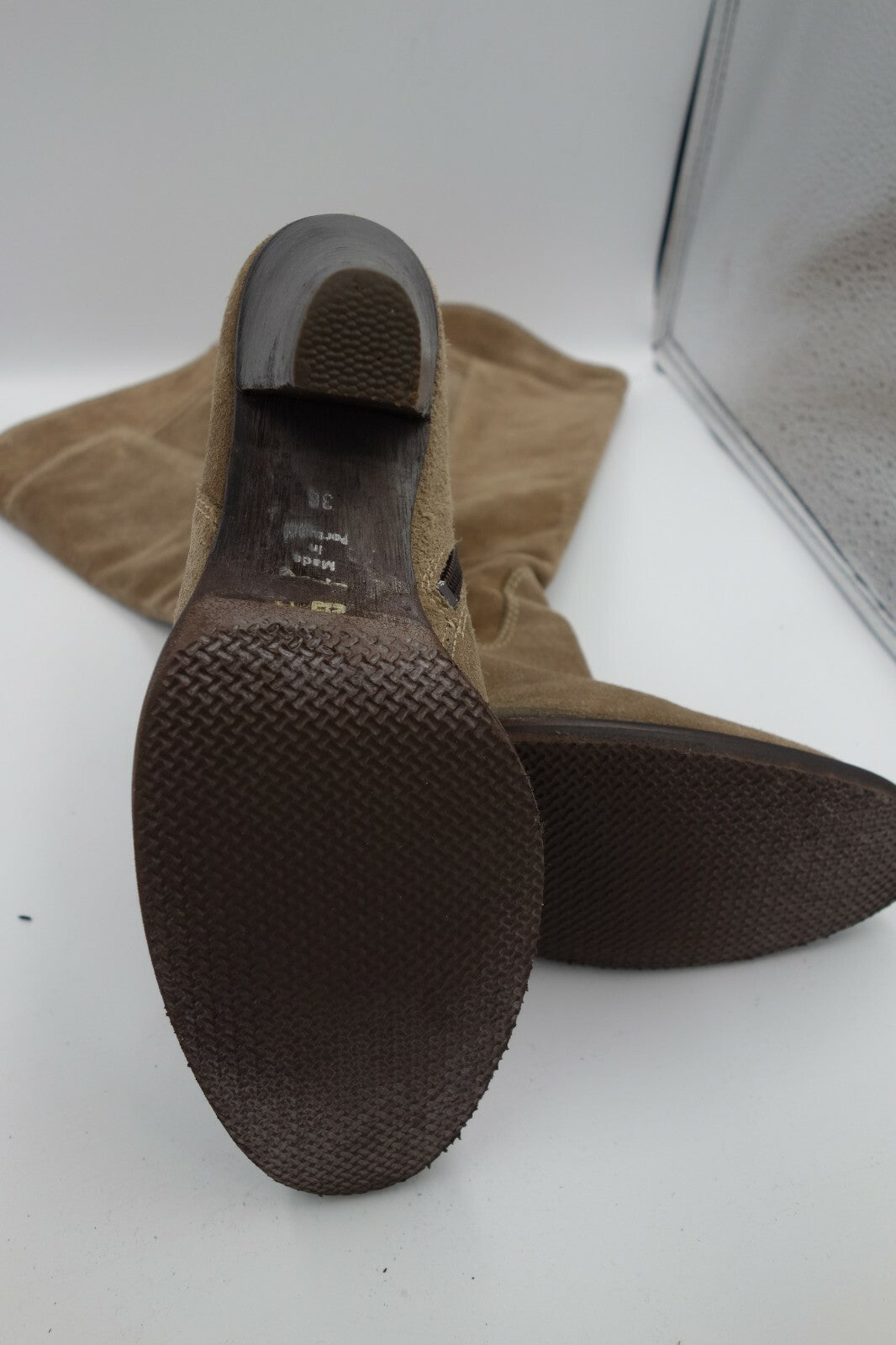 ES0137 Damen Stiefel, beigebraun in 363