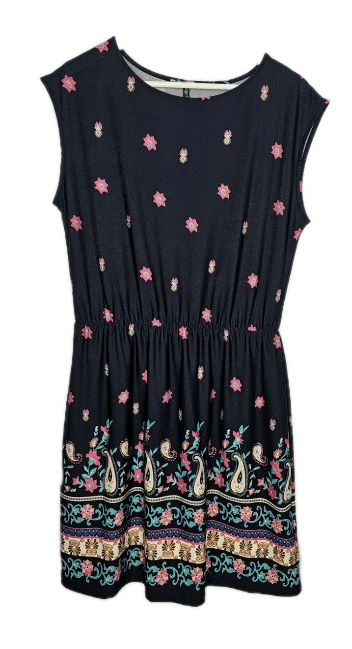 EK9585 Damen Kleid von Laura Torelli, Mehrfarbig, Gr. S (fällt groß aus)0