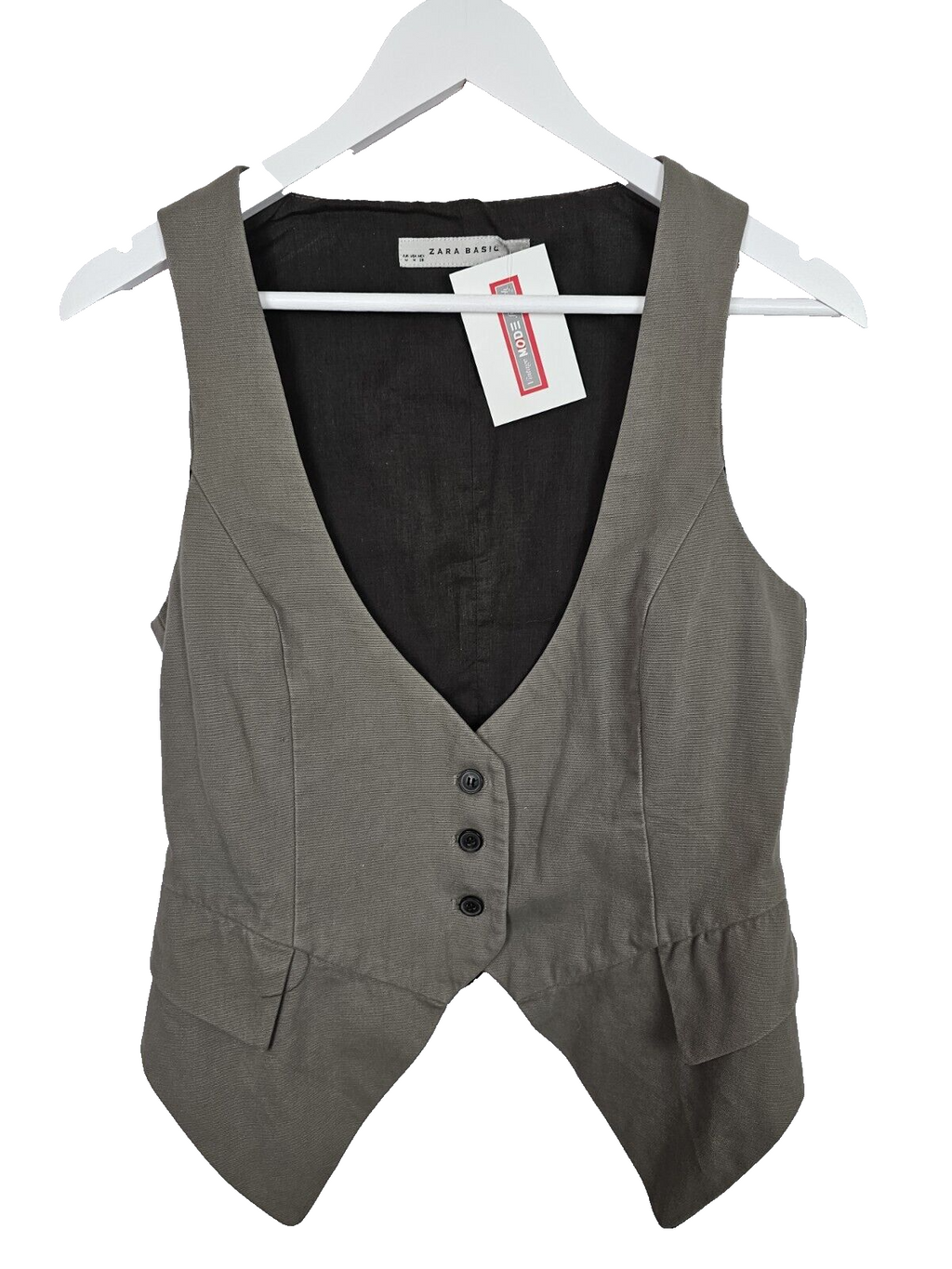 EK3299 Damen Anzugsweste von Zara, Braun, Gr.M0