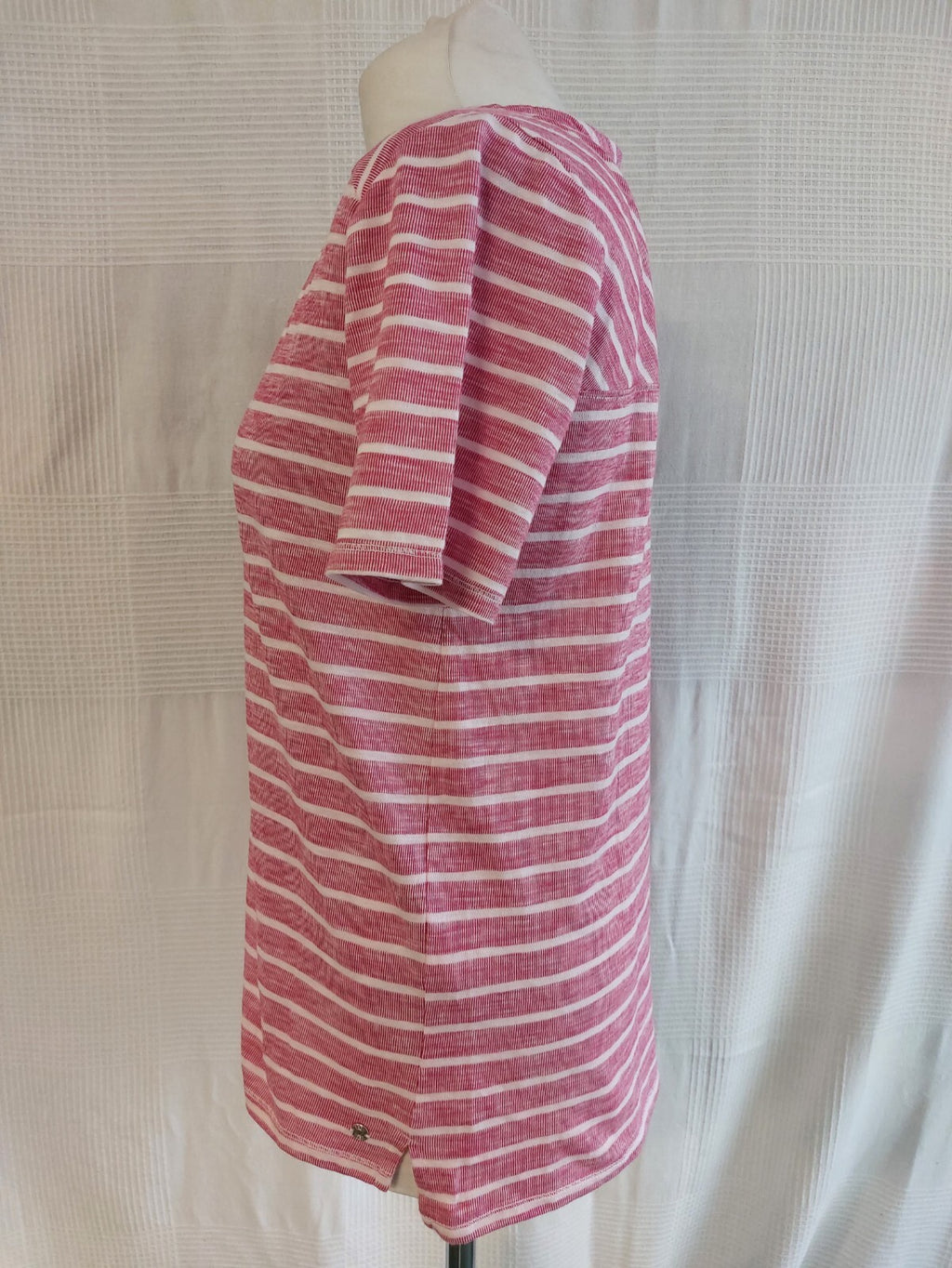 EK0971 Damen T-Shirt von Cecil, pink-weiß, Gr.S1