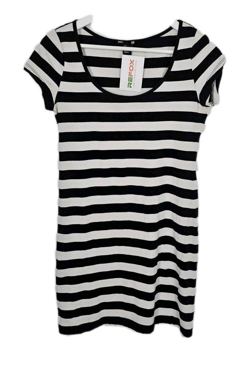 EK9516 Damen Kleid von H&M, Schwarz/Weiß, Gr. S0