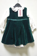 EK0578 Mädchen Kleid von GAP, grün, Gr. 12 - 18 M0