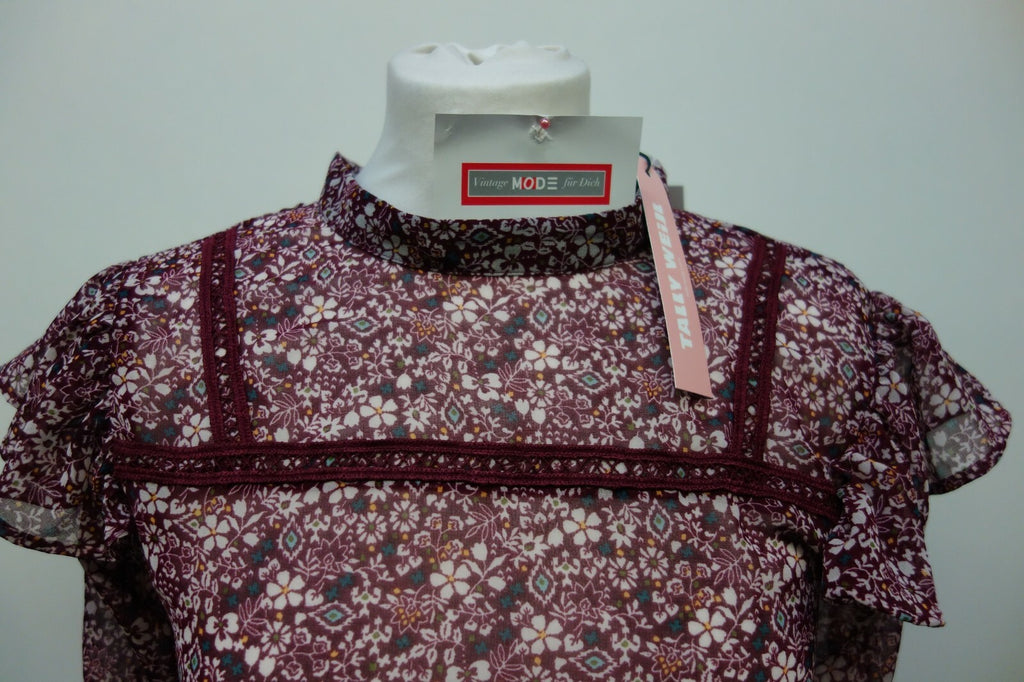 EK0549 Damen Bluse von Tally Weijl, lila geblümt, XS1