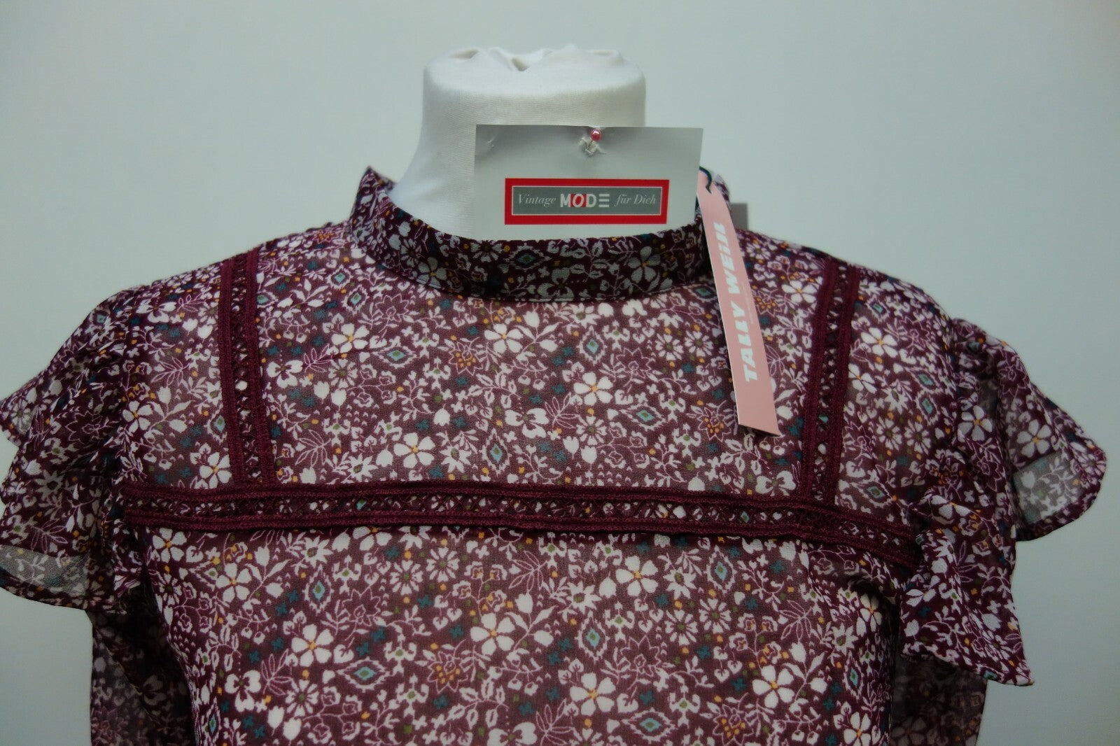 EK0549 Damen Bluse von Tally Weijl, lila geblümt, XS1