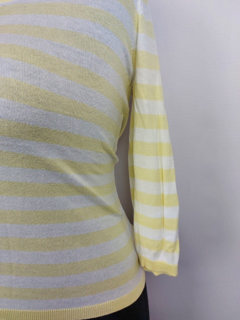 EK0041 Damen Shirt von Cassis, gelb/weiß gestreift, Gr. 382
