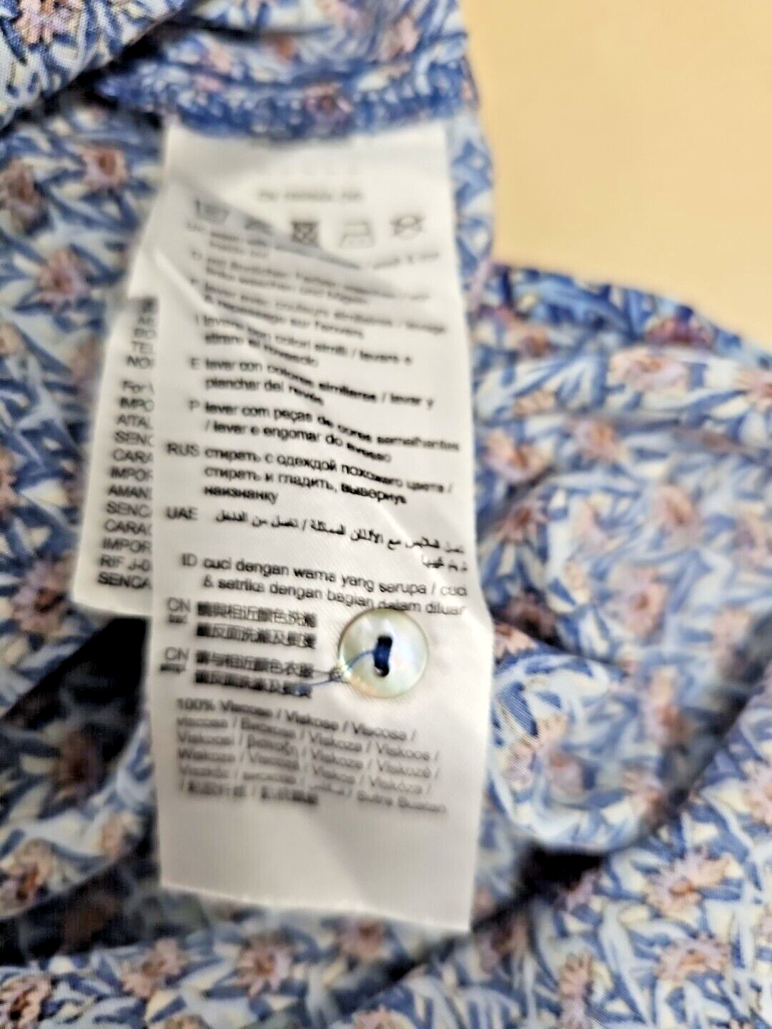 EK 1103 Esprit Bluse Blau Geblümt Gr364