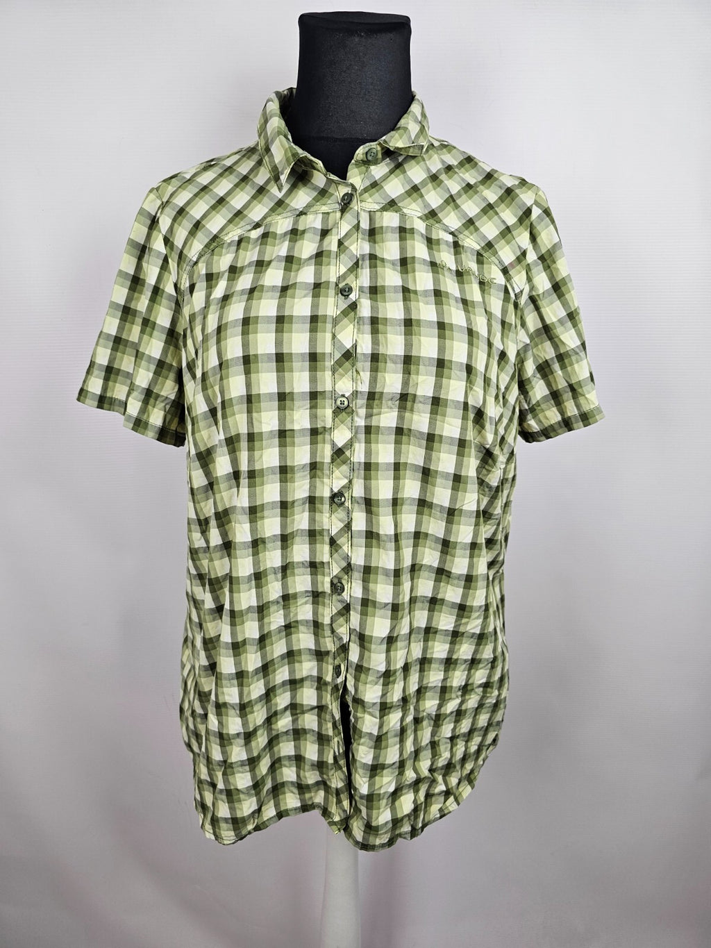 EK5488 Damen Bluse von Vaude, grün kariert, Gr. 480