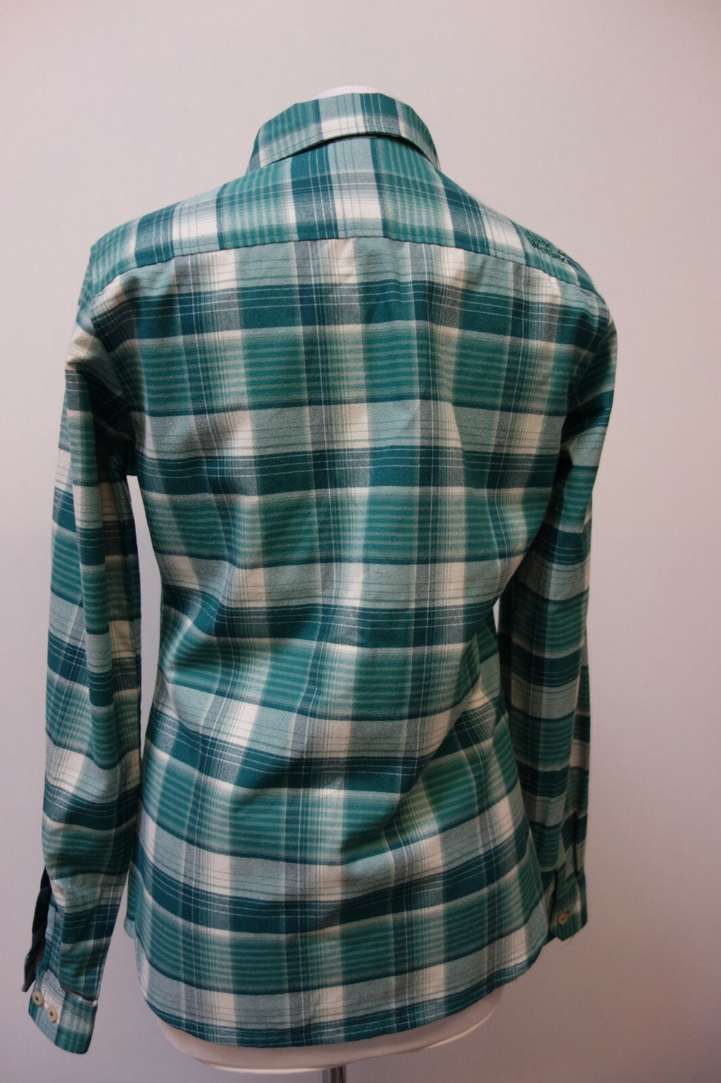 EK0411 Damen Bluse von Jack Wolfskin, grün, kariert, S4