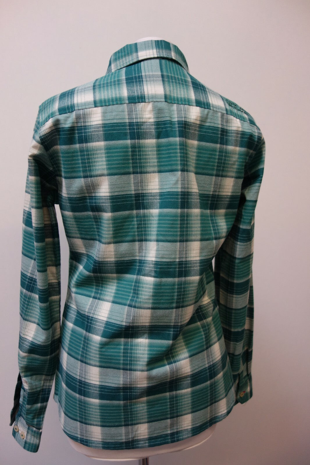 EK0411 Damen Bluse von Jack Wolfskin, grün, kariert, S4