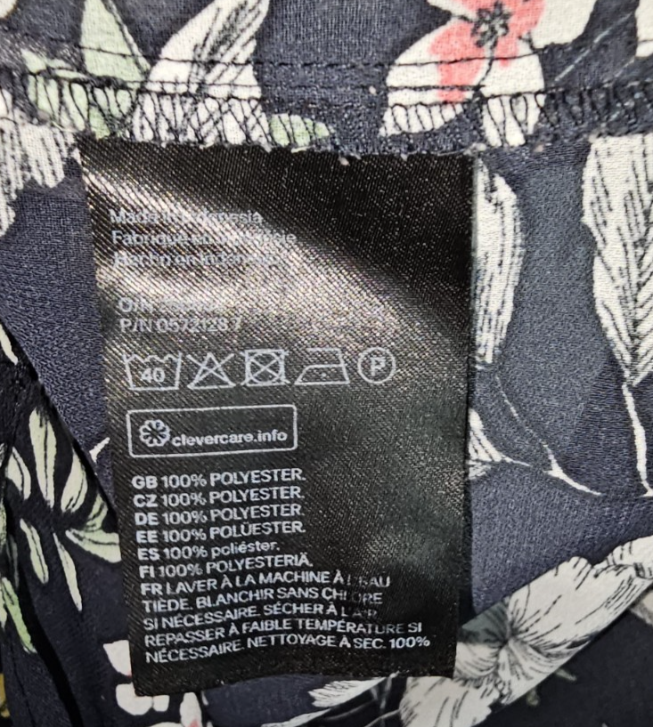 EK8625 Damen Bluse von H&M, Schwarz, Gr. 383