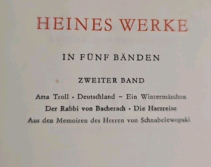 EB3634 Heines Werke in Fünf Bänden, Band 2 2