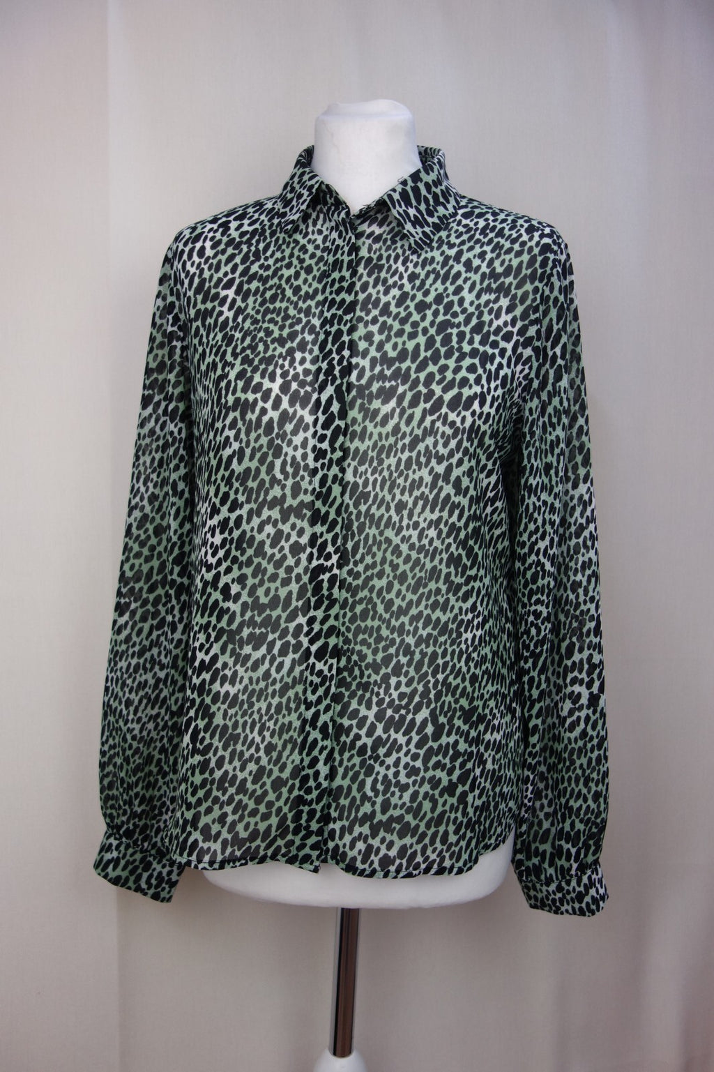 EK3934 Damen Bluse von Vila, grün-schwarz, Gr.M (nach Größentabelle)0