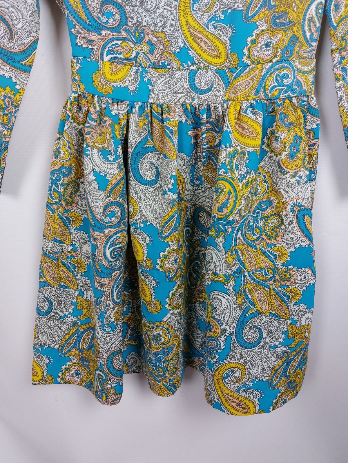 EK4643 Damen Kleid von H&M, blau/gelb, gr. 342