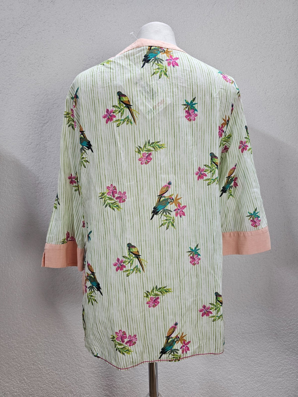 EK5642 Dame Bluse von Milano, grün, gestreift, Gr. 365
