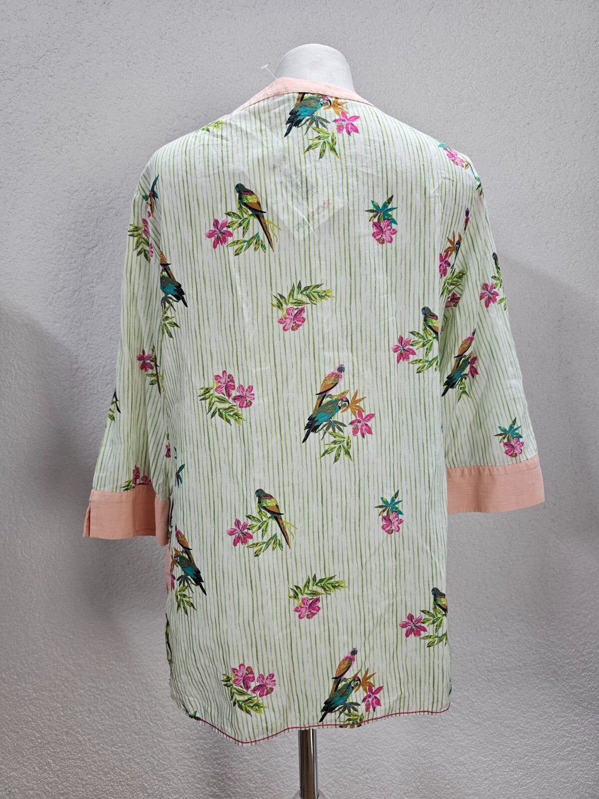EK5642 Dame Bluse von Milano, grün, gestreift, Gr. 365