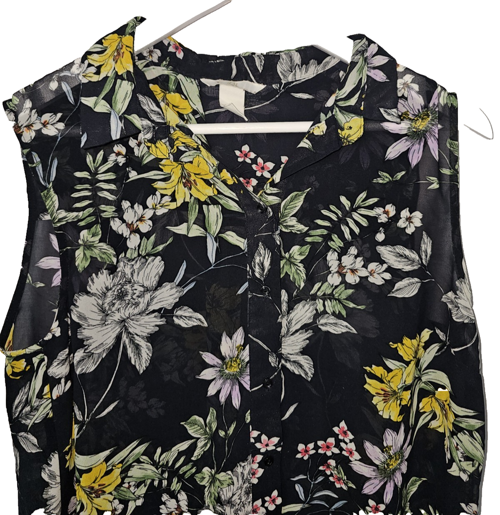 EK8625 Damen Bluse von H&M, Schwarz, Gr. 381