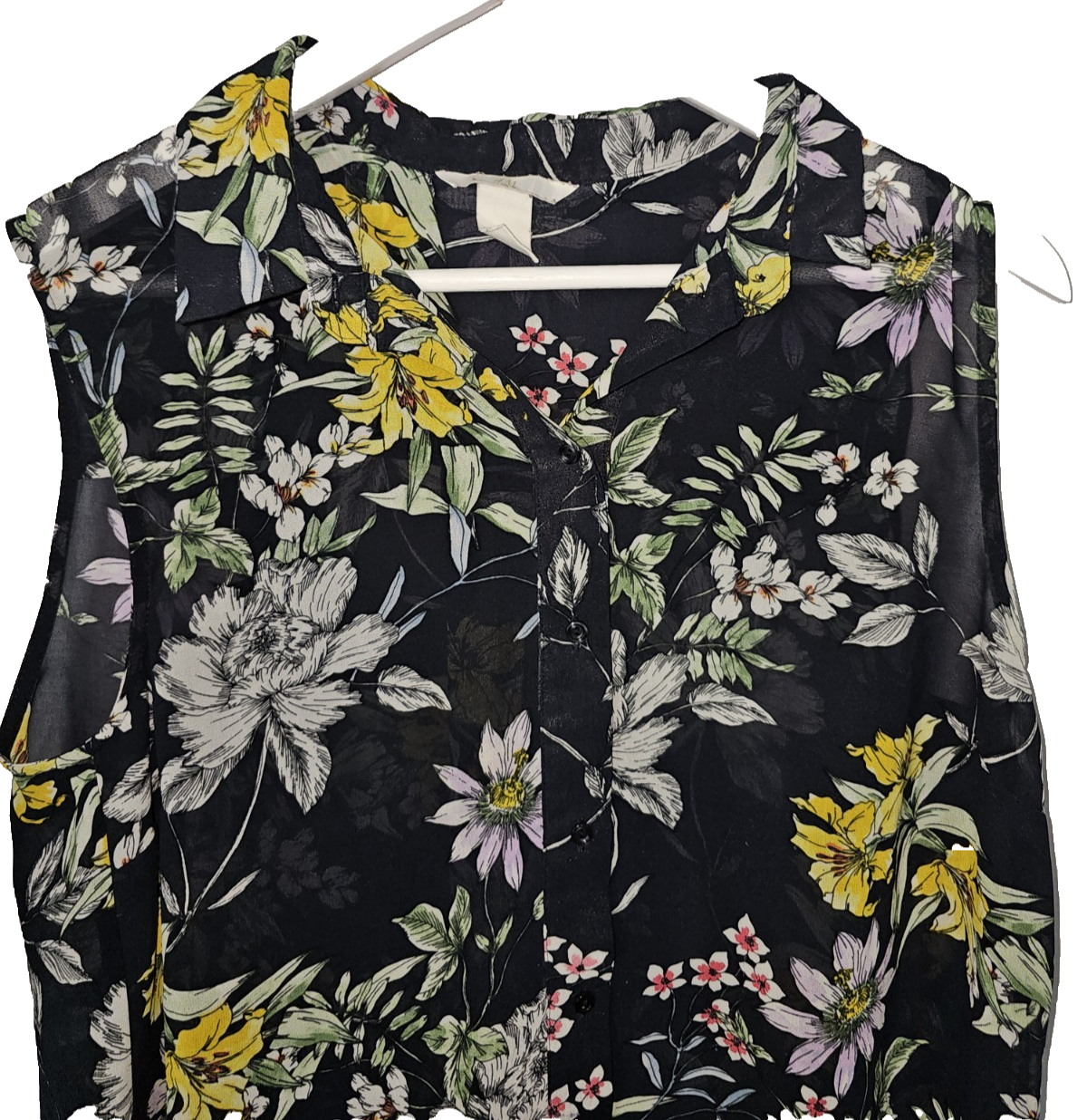 EK8625 Damen Bluse von H&M, Schwarz, Gr. 381