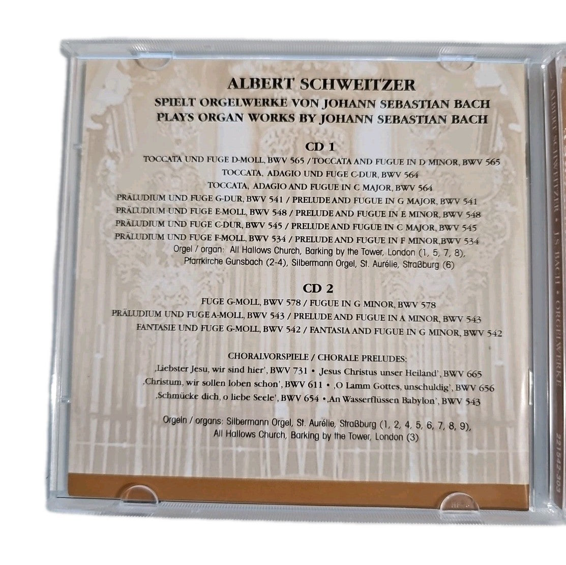 EB4043 Albert Schweitzer spielt Orgelwerke 2