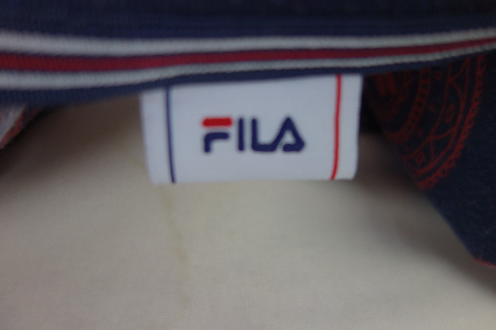 EK3888 Damen T-Shirt, crop, von Fila, blau/indianred, Gr. S4