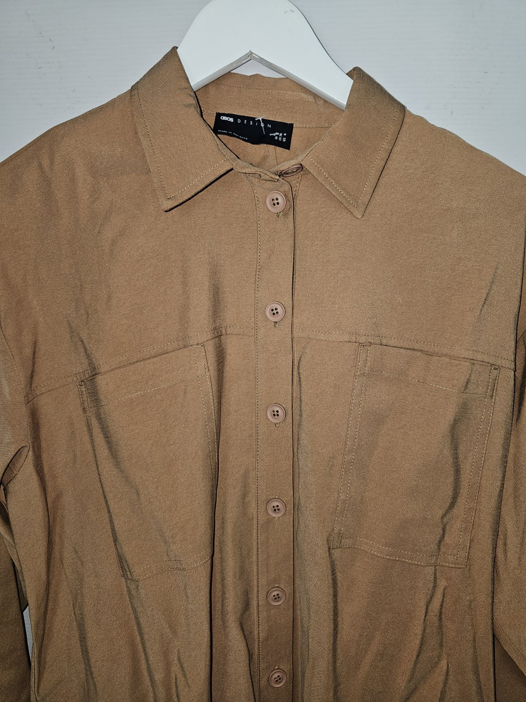 EK9025 Damen Bluse von Asos, Braun, Gr. 361