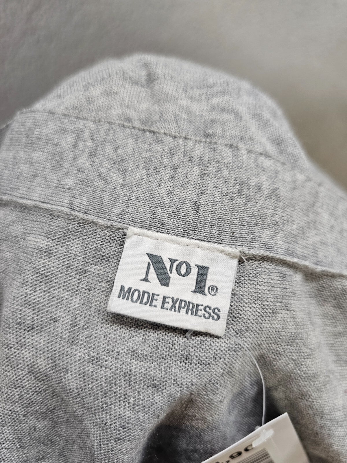 EK6225 Damen Strickjacke von Mode Express, grau, Gr. 384