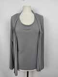 EK4417 Damen Set (Top + Jäckchen) von Helena Vera, grau, Gr. 400